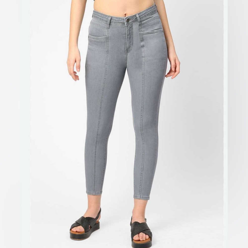 Paige skinny Moto faded black/gray jeans. Women size 25